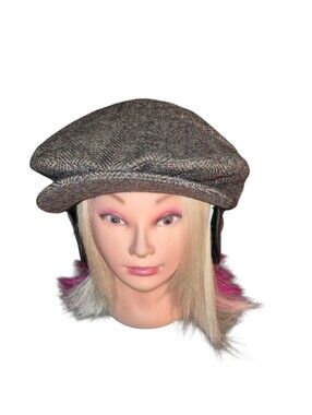 Lake Of The Isles Mens Black Wool Cap/Real Fur Ear Flaps Fine Tailored Size XL